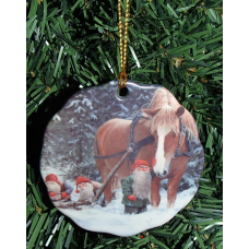 Ceramic Ornament - Tomtar with Work Horse